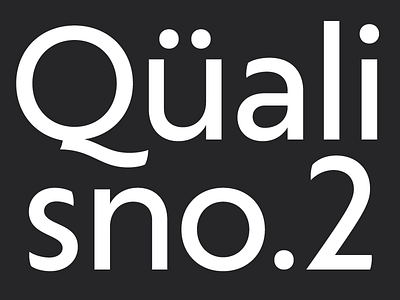 Qüalisno.2 custom type typography