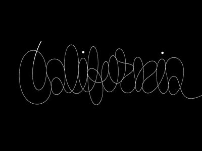 California Monoline calligraphy custom lettering monoline script sketch typography