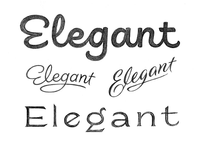 Elegant sketches custom logo logotype sketch type typography