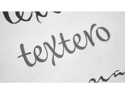 Textero 1 custom logo logotype sketch type typography