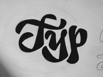 Typ, kinda.. black cursive modern type typography