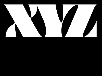 XYZ ligature monogram type typography