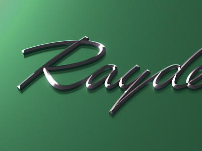 Rayden Car Type car chrome custom lettering metal script typography