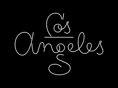 LA lettering los angeles neon typography