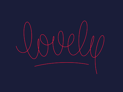 lovely v 1.0 curvy handwriting lettering line monoline typography