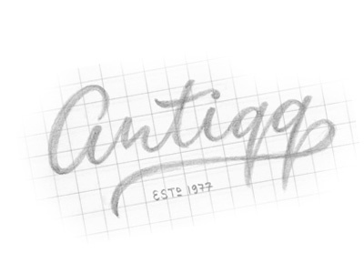 Antiqq custom lettering logo logotype sketch type typography