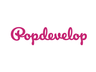 Popdevelop bouncy custom lettering logo logotype script type typography