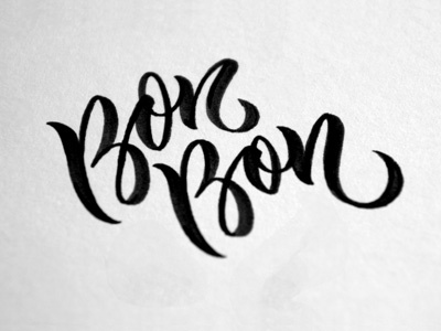 Bon Bon Brush Lettering brush content aware fill lettering tombow type typography