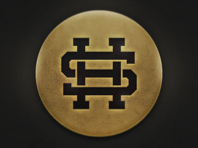 HS Monogram gold monogram