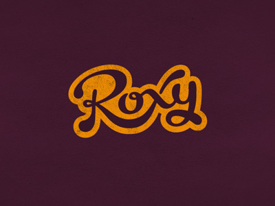 Roxy custom orange type typography