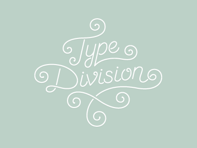 Type Division Logotype 3 custom green lines logotype type typography