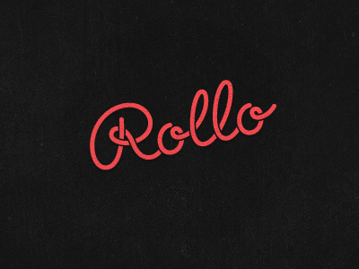 Rollo Type black hand lettering lines logo red script typography