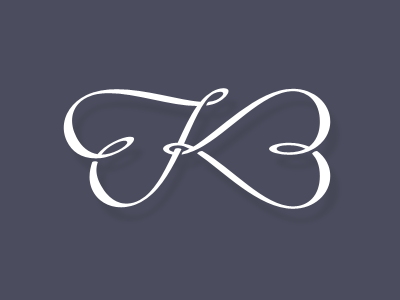 KB curly custom lettering monogram type typography