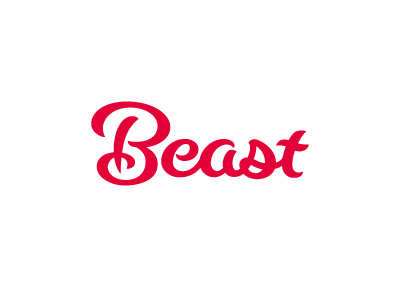 Beast custom lettering logo logotype red typography