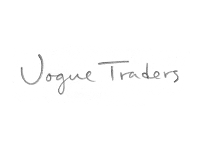 Vogue Traders custom lettering script sketch type typography