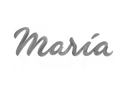 María Sketch 1 bold custom lettering script sketch type typography