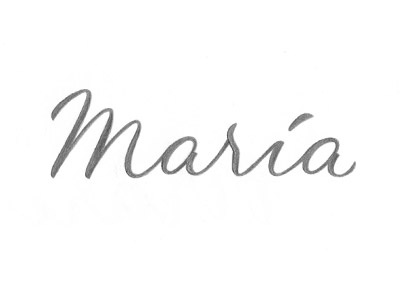 María Sketch 2 bold custom lettering script sketch type typography