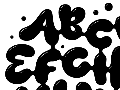 ABC bold custom ink lettering type typography