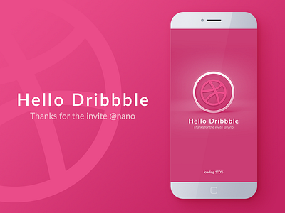 Hello Dribbble dribbble hello