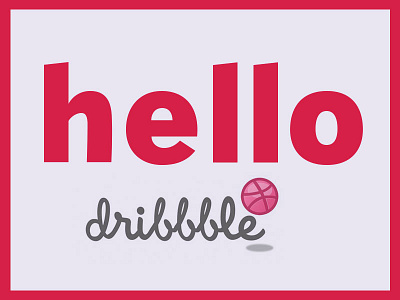 Hello Dribbble first shot first typeface type design