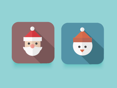 Christmas Icon Flat christmas creative design digital face flat graphic icon illustration illustrator vector web
