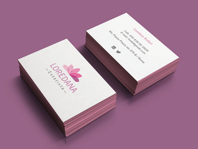 Business Card beauty bisness brand card design estetista girl girl graphic graphicdesign logo pink vector