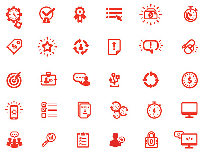Some Good Ol Icons iconography icons red icons simple icons