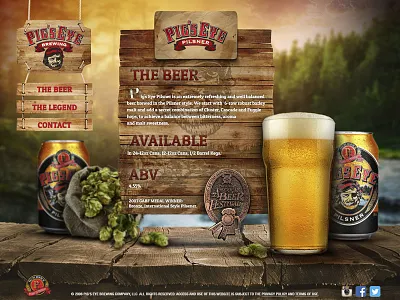 Pigs Eye "The Beer" beer beer site beer website eye pig pigs eye site design web design