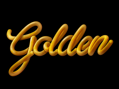 Golden golden photoshop script typography