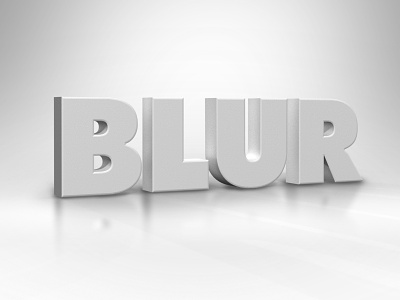 Blur 3d typography block type dimensional type white