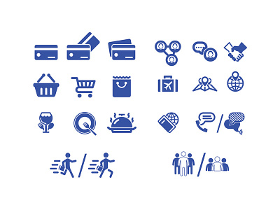 Icons blue icons illustrator simple vector