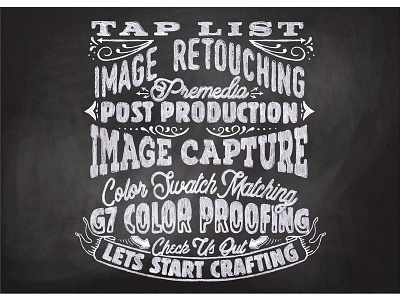 Chalk Type filigree typography vector vintage