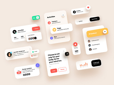 Design Elements _UI Kit animation app appdesign clean colors design designer designsystems guidelines interface minimal mobile navigation uikit uiux userexperience userinterface web