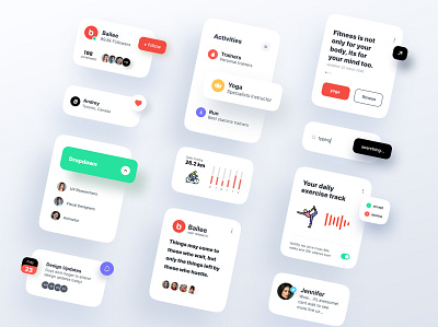 Mobile/Web Interface kit animation app clean color design designers elements figma guidelines interface minimal mobile navigation trends typogaphy uielements uikit uiux usereperience web