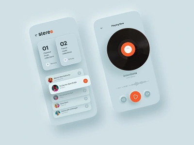 Neumorphism Music ♫ animation cleanui interface logo love minimal mobile music neumorphic neumorphism productdesign sceumorphic sceumporphic softui trend typogaphy uiux web website