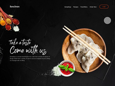 Luscious Parallax Animation delivery food homepage interaction interface minimal mobile motion parallax products restaurant scroll animation scrolling typogaphy web website