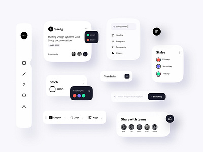 Studio UI Components animation app clean components design designsystems elements minimal mobile product trend typography ui uikit uiux userexperience userinterface web