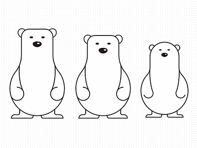 Polar bear ：） illustration typography