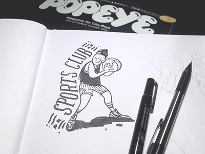 Sports Club basketball bulls club drawing ink marker nike pen pencil sketch sports