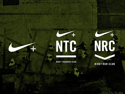 Nike + NRC NTC Logo app branding lock up logo nike nike running nike training nrc ntc running training vector