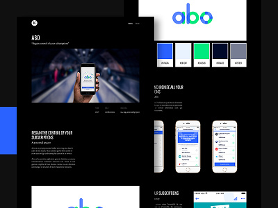 Folio 2017 - Project page - Abo app application folio interface ios logo manage mockup project subscription ui