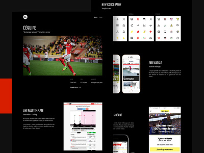 Folio 2017 - Project page - L'Équipe desktop folio interface media mobile redesign sport ui