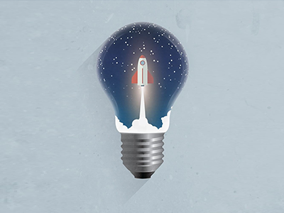 Light-bulb Moment bulb glass idea illustrator light light bulb light bulb moment photoshop rocket space stars