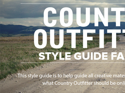 Country Outfitter Style Guide Website style guide ui user experience user interface ux web