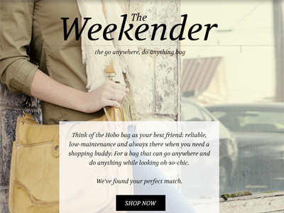Weekender Email Campaign email email campaign type ui web