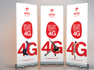 Airtel 4G Banners banners branding design minimal