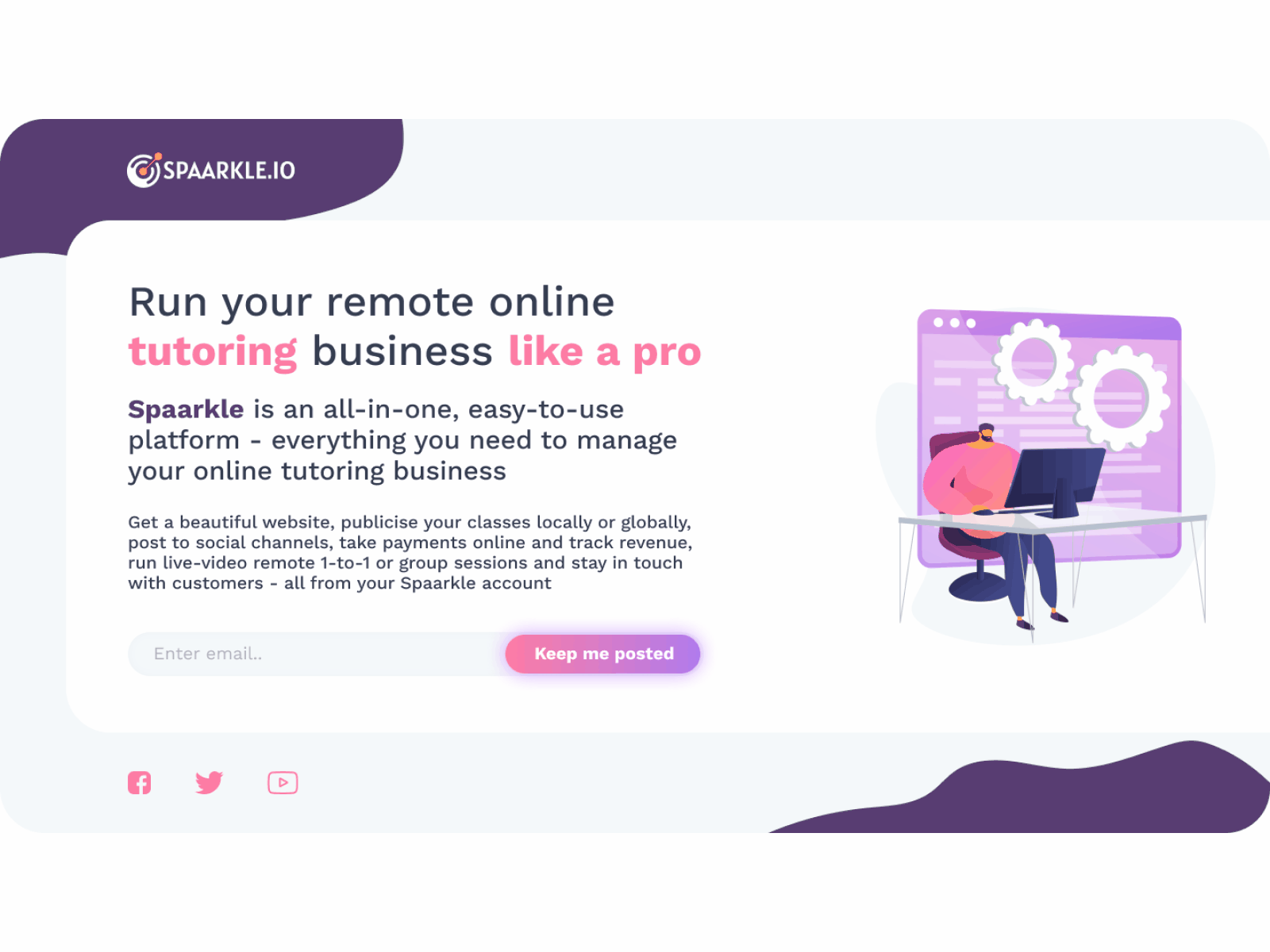 Landing page smooth design