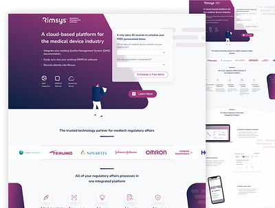 Rimsys LP design creativity design dribbble figma illustration landing page logo ui ui design user interface