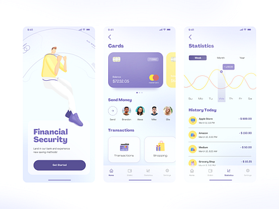 Finance - Mobile app app bank banner card cash design financial illustration minimal mobile money product shopping transaction ui ux