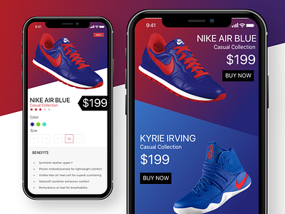 Nike Shop app detail footwear ios nike product